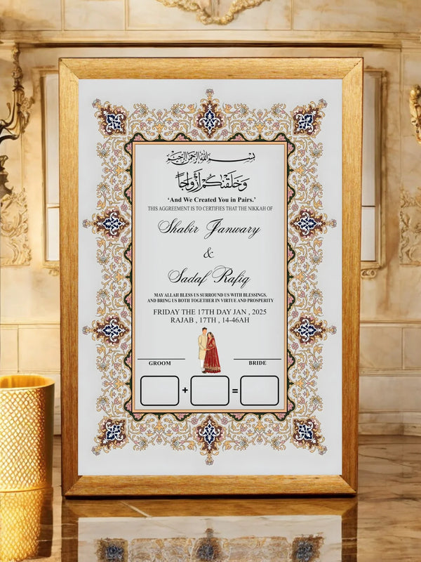Elegant Magical Mandala Nikah Frame