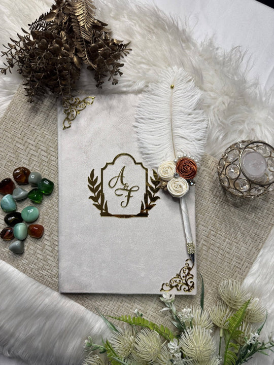 Light Gray Nikah Booklet With Pen
