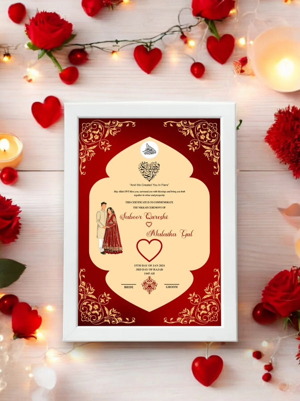 Lovely Valentine Nikah Frame