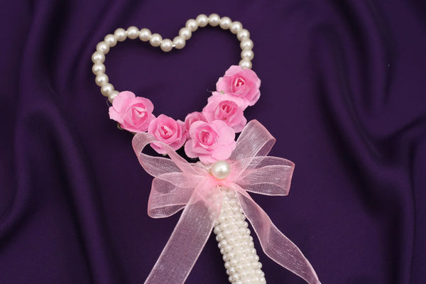 Heart-Shaped Pink Flower Nikah Pen